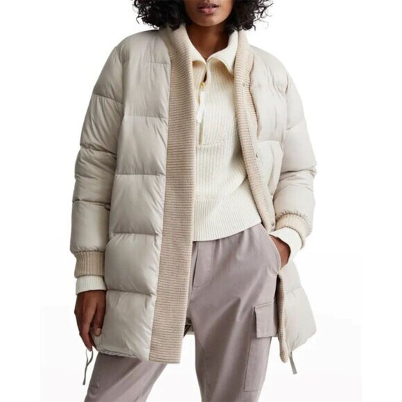 Varley Baldwin Women's Cream Puffer Coat size S NWOT - Picture 3 of 10